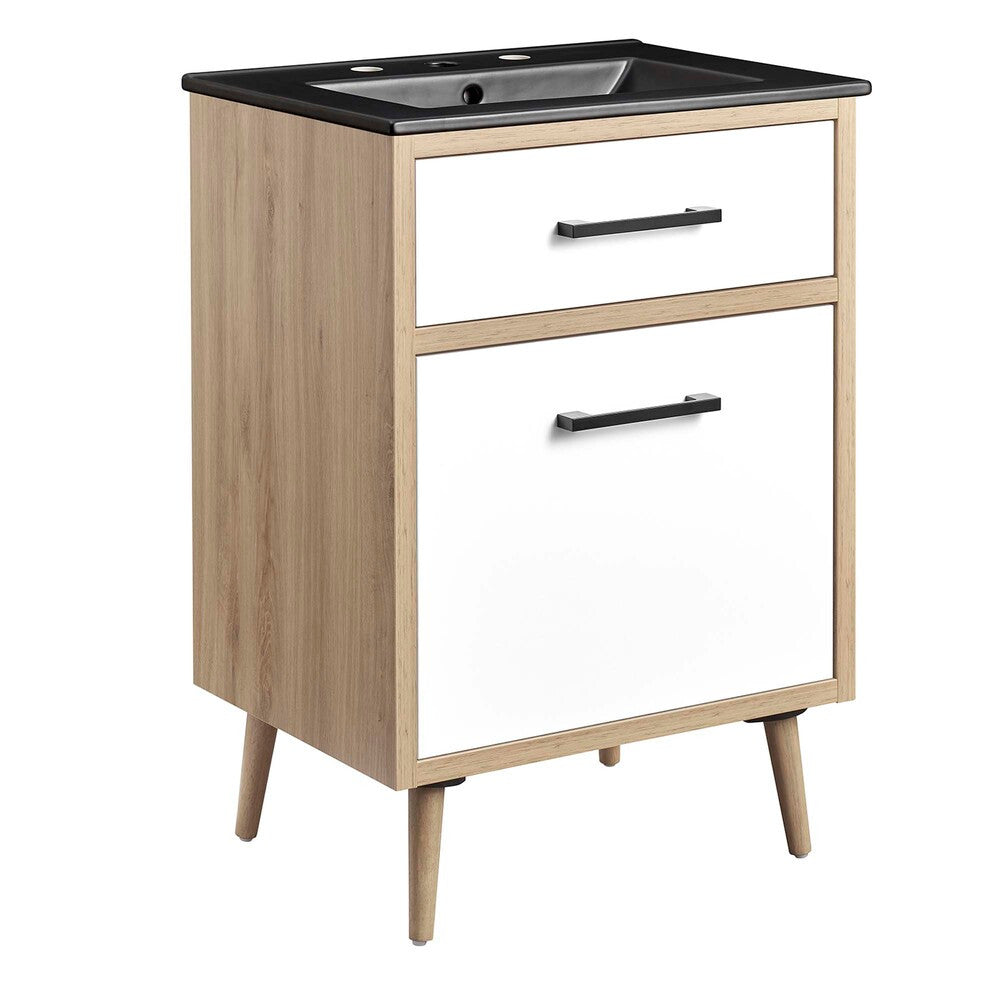 EEI-6499-BLK-OAK Maverick 24" Bathroom Vanity by Modway