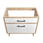 EEI-6268-OAK-WHI Maverick 36" Bathroom Vanity Cabinet Sink Basin Not Included by Modway