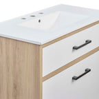 EEI-6500-WHI-OAK Maverick 36" Bathroom Vanity by Modway