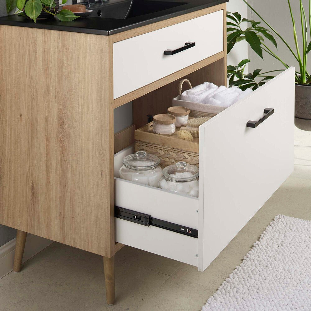 EEI-6501-BLK-OAK Maverick 36" Bathroom Vanity by Modway