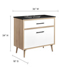 EEI-6501-BLK-OAK Maverick 36" Bathroom Vanity by Modway