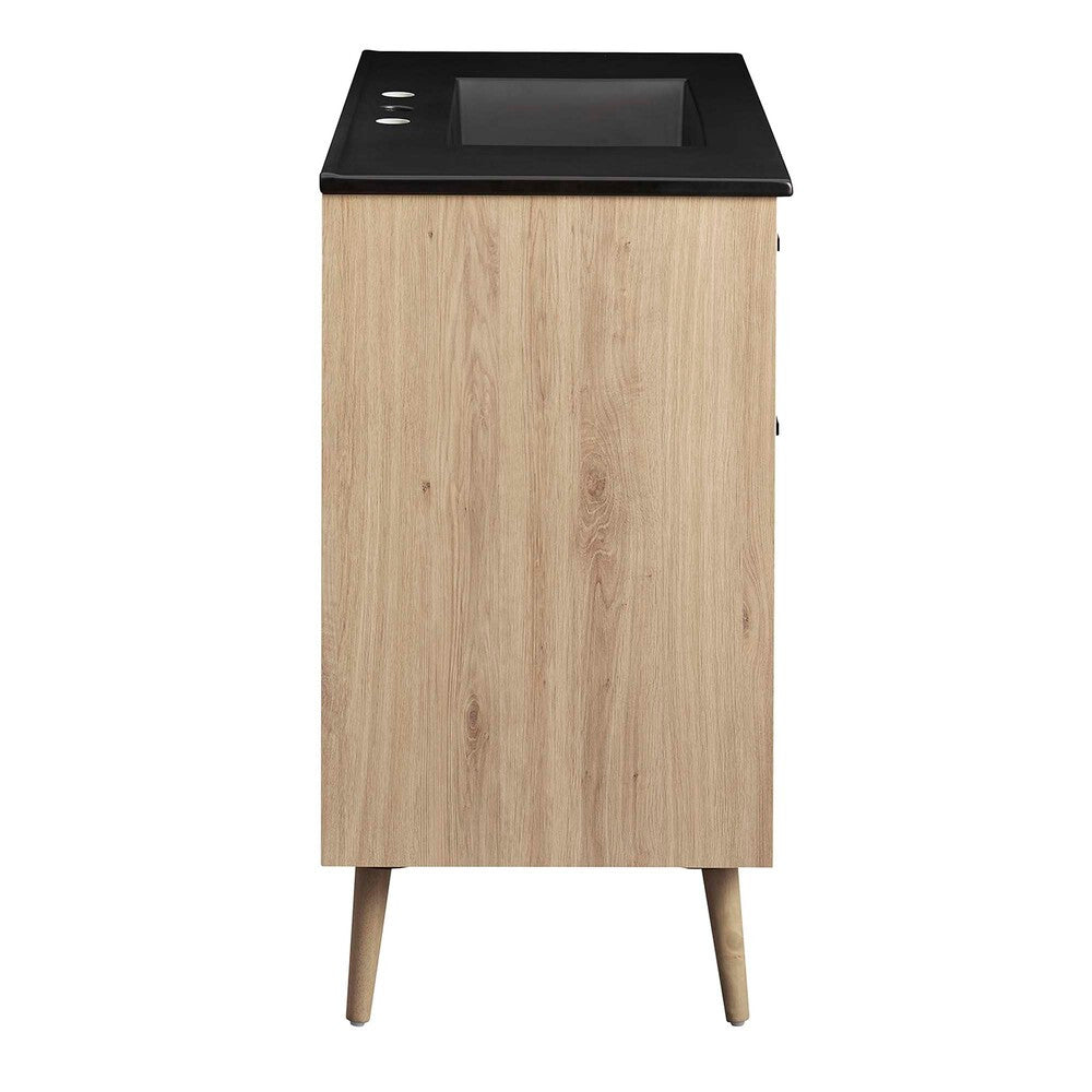 EEI-6501-BLK-OAK Maverick 36" Bathroom Vanity by Modway