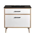 EEI-6501-BLK-OAK Maverick 36" Bathroom Vanity by Modway