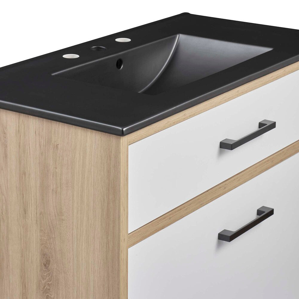 EEI-6501-BLK-OAK Maverick 36" Bathroom Vanity by Modway