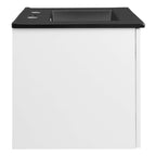 EEI-5370-WHI-BLK Maybelle 24" Wall-Mount Bathroom Vanity by Modway