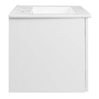EEI-5379-WHI-WHI Maybelle 24" Wall-Mount Bathroom Vanity by Modway