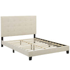 Modway Melanie Tufted Button Upholstered Fabric Queen Platform Bed by Modway-MOD-5879