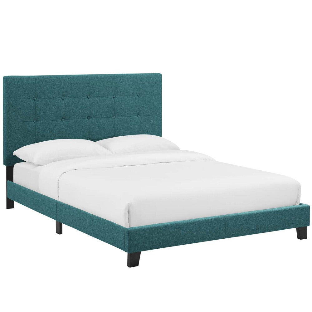 Modway Melanie Tufted Button Upholstered Fabric Queen Platform Bed by Modway-MOD-5879