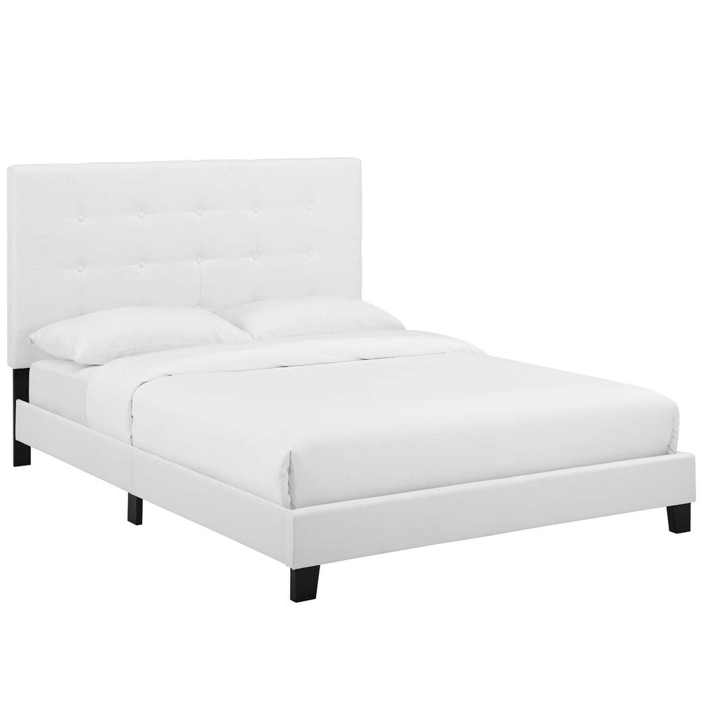 Modway Melanie Tufted Button Upholstered Fabric Queen Platform Bed by Modway-MOD-5879