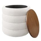EEI-6685 Mezzo Round Boucle Fabric Storage Ottoman by Modway