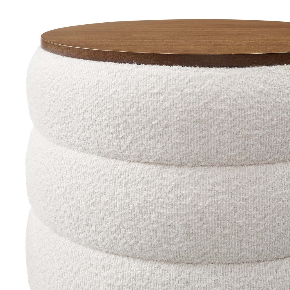 EEI-6685 Mezzo Round Boucle Fabric Storage Ottoman by Modway