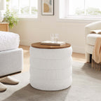EEI-6685 Mezzo Round Boucle Fabric Storage Ottoman by Modway