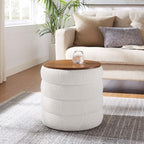EEI-6685 Mezzo Round Boucle Fabric Storage Ottoman by Modway