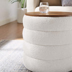EEI-6685 Mezzo Round Boucle Fabric Storage Ottoman by Modway