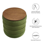 EEI-6684 Mezzo Round Performance Velvet Storage Ottoman by Modway