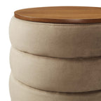 EEI-6684 Mezzo Round Performance Velvet Storage Ottoman by Modway