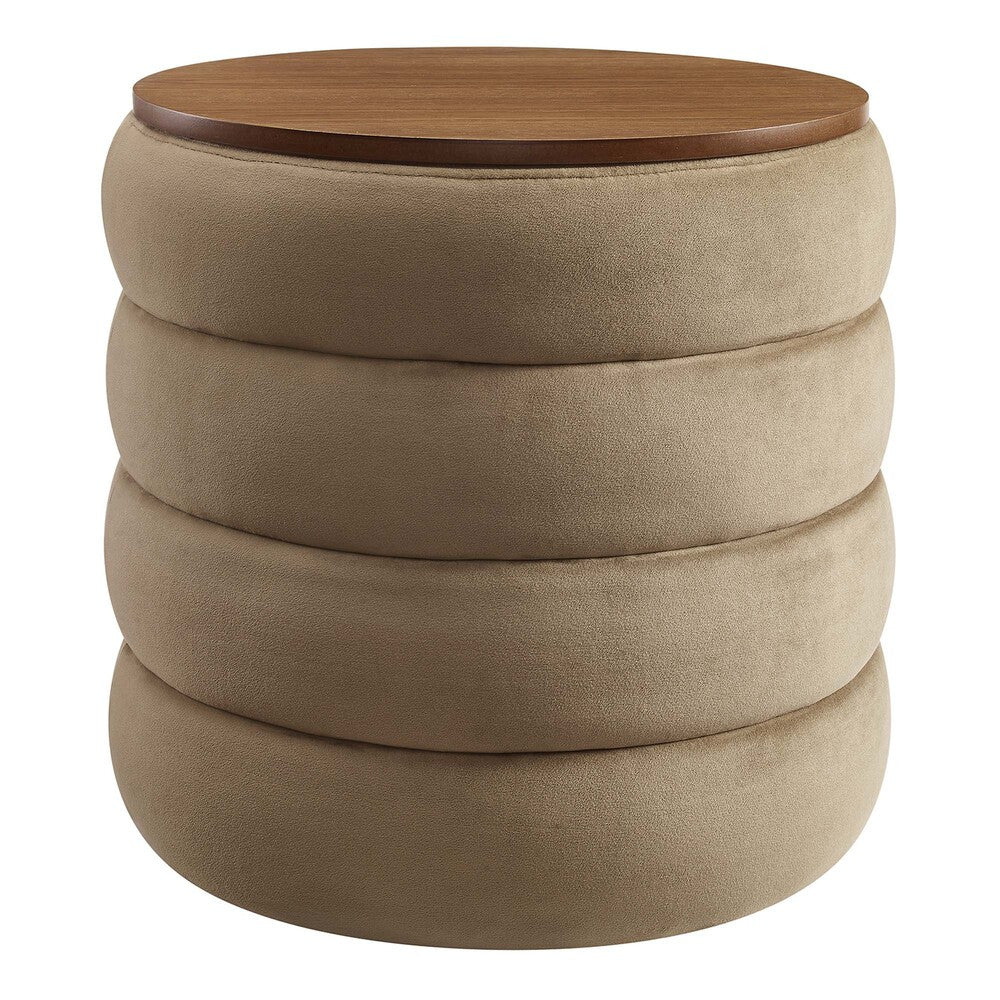 EEI-6684 Mezzo Round Performance Velvet Storage Ottoman by Modway