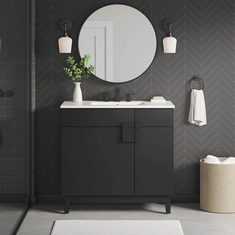 EEI-6400 Miles 36" Bathroom Vanity Cabinet (Sink Basin Not Included) by Modway