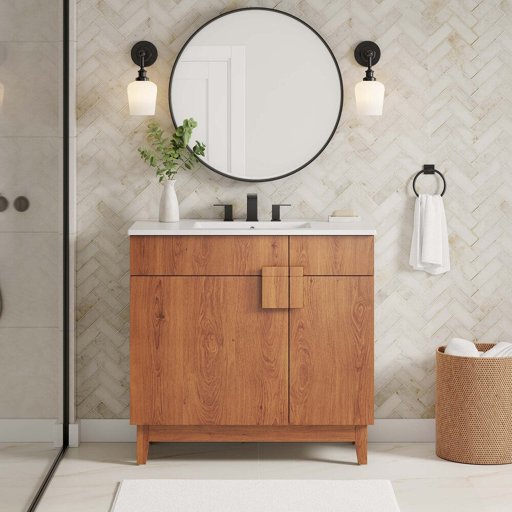 EEI-6400 Miles 36" Bathroom Vanity Cabinet (Sink Basin Not Included) by Modway