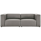 EEI-4788 Mingle 2-Piece Vegan Leather Sectional Sofa Loveseat by Modway