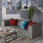 EEI-4788 Mingle 2-Piece Vegan Leather Sectional Sofa Loveseat by Modway