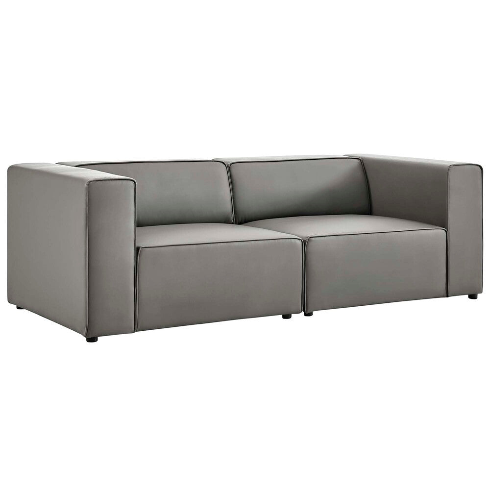 EEI-4788 Mingle 2-Piece Vegan Leather Sectional Sofa Loveseat by Modway