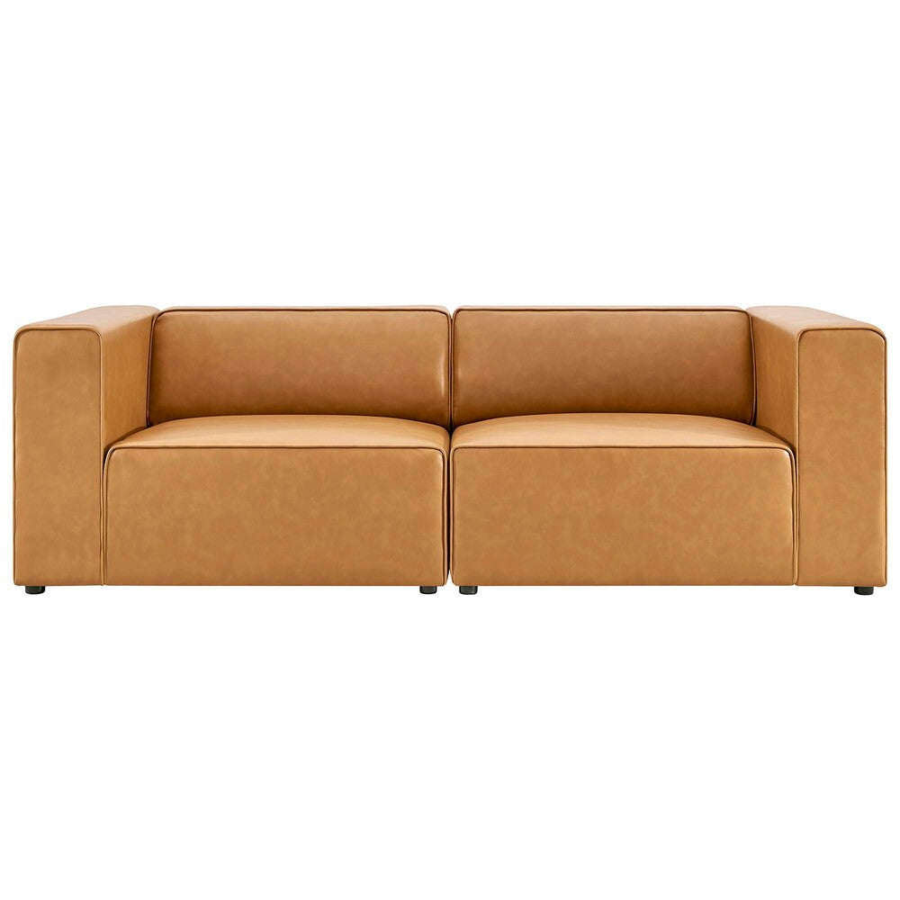 EEI-4788 Mingle 2-Piece Vegan Leather Sectional Sofa Loveseat by Modway