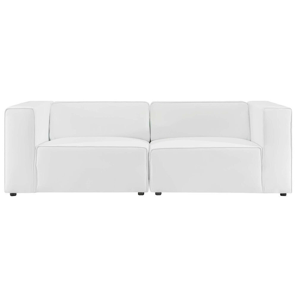 EEI-4788 Mingle 2-Piece Vegan Leather Sectional Sofa Loveseat by Modway