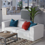 EEI-4788 Mingle 2-Piece Vegan Leather Sectional Sofa Loveseat by Modway