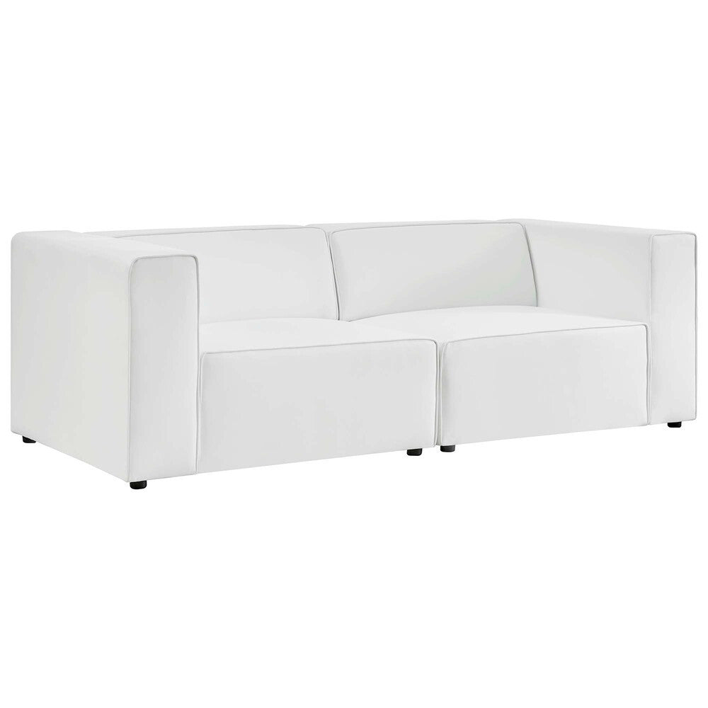 EEI-4788 Mingle 2-Piece Vegan Leather Sectional Sofa Loveseat by Modway