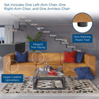 EEI-4789 Mingle 3-Piece Vegan Leather Sectional Sofa by Modway