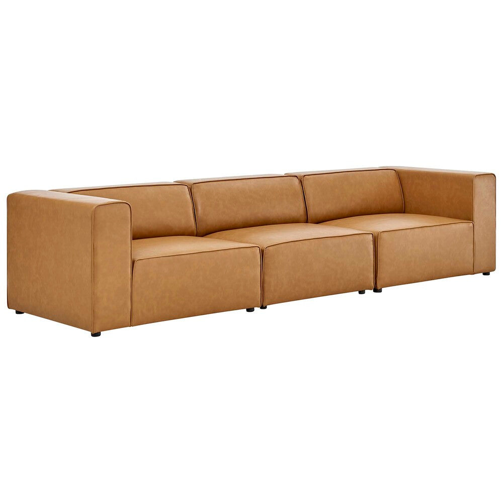 EEI-4789 Mingle 3-Piece Vegan Leather Sectional Sofa by Modway