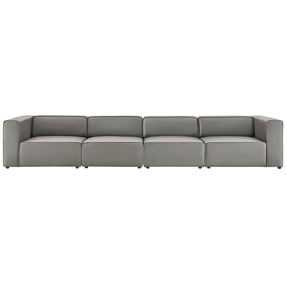 EEI-4793 Mingle 4-Piece Vegan Leather Sectional Sofa by Modway