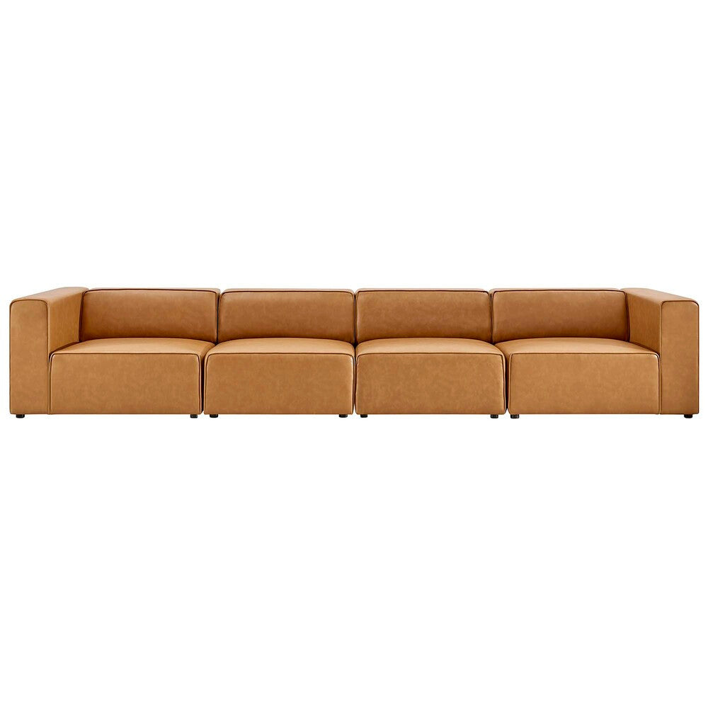 EEI-4793 Mingle 4-Piece Vegan Leather Sectional Sofa by Modway