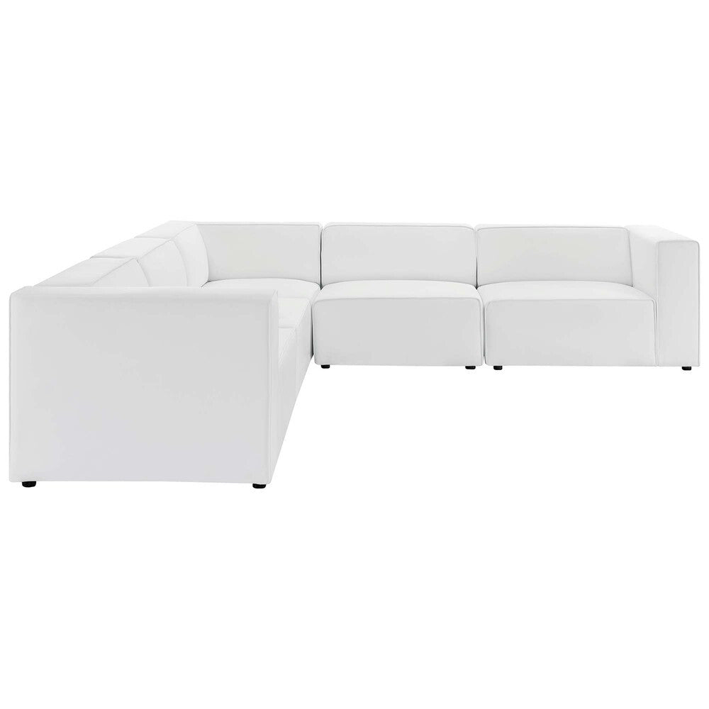 EEI-4795 Mingle 5-Piece Vegan Leather Sectional Sofa by Modway