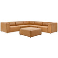 Modway EEI-4796-TAN Mingle 6-Piece Vegan Leather Furniture Set Tan