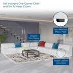 EEI-4797 Mingle 7-Piece Vegan Leather Sectional Sofa by Modway