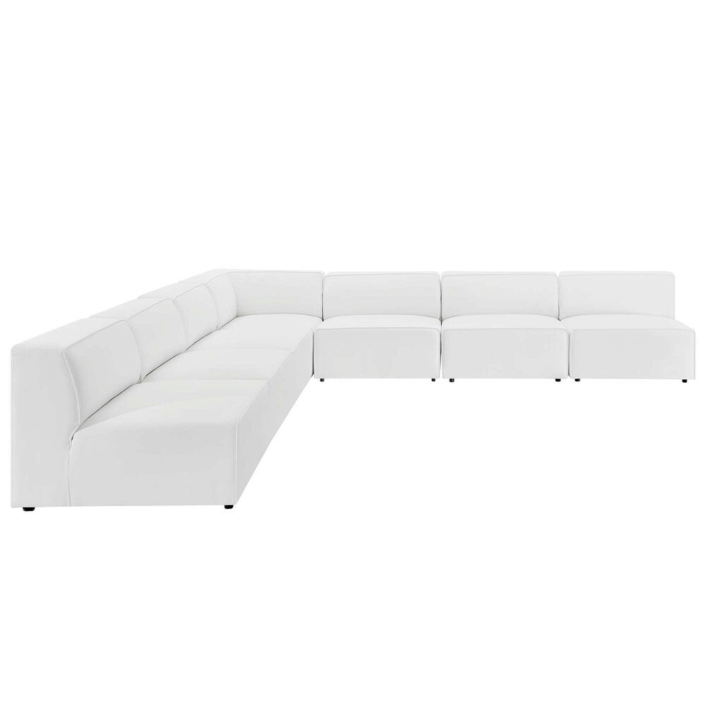 EEI-4797 Mingle 7-Piece Vegan Leather Sectional Sofa by Modway
