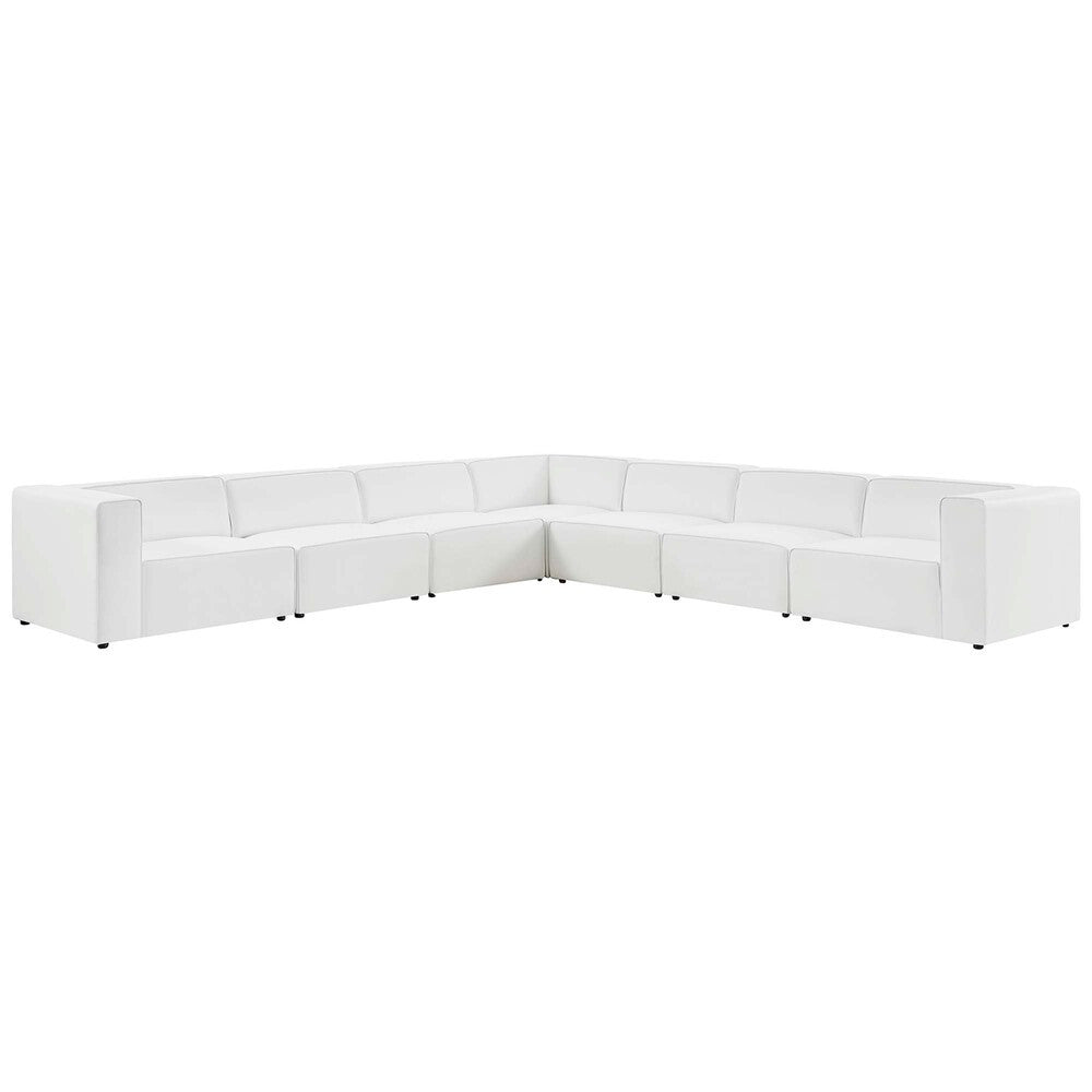 EEI-4798 Mingle 7-Piece Vegan Leather Sectional Sofa by Modway