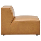 EEI-4799-TAN Mingle 8-Piece Vegan Leather Sectional Sofa Set by Modway