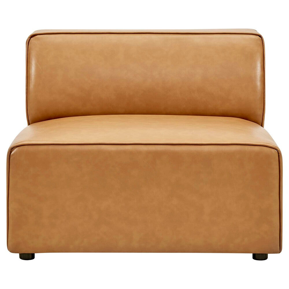 EEI-4799-TAN Mingle 8-Piece Vegan Leather Sectional Sofa Set by Modway