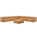 EEI-4799-TAN Mingle 8-Piece Vegan Leather Sectional Sofa Set by Modway