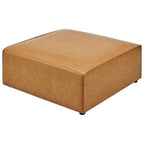 EEI-4624-TAN Mingle Vegan Leather Ottoman by Modway