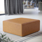 EEI-4624-TAN Mingle Vegan Leather Ottoman by Modway