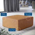 EEI-4624-TAN Mingle Vegan Leather Ottoman by Modway