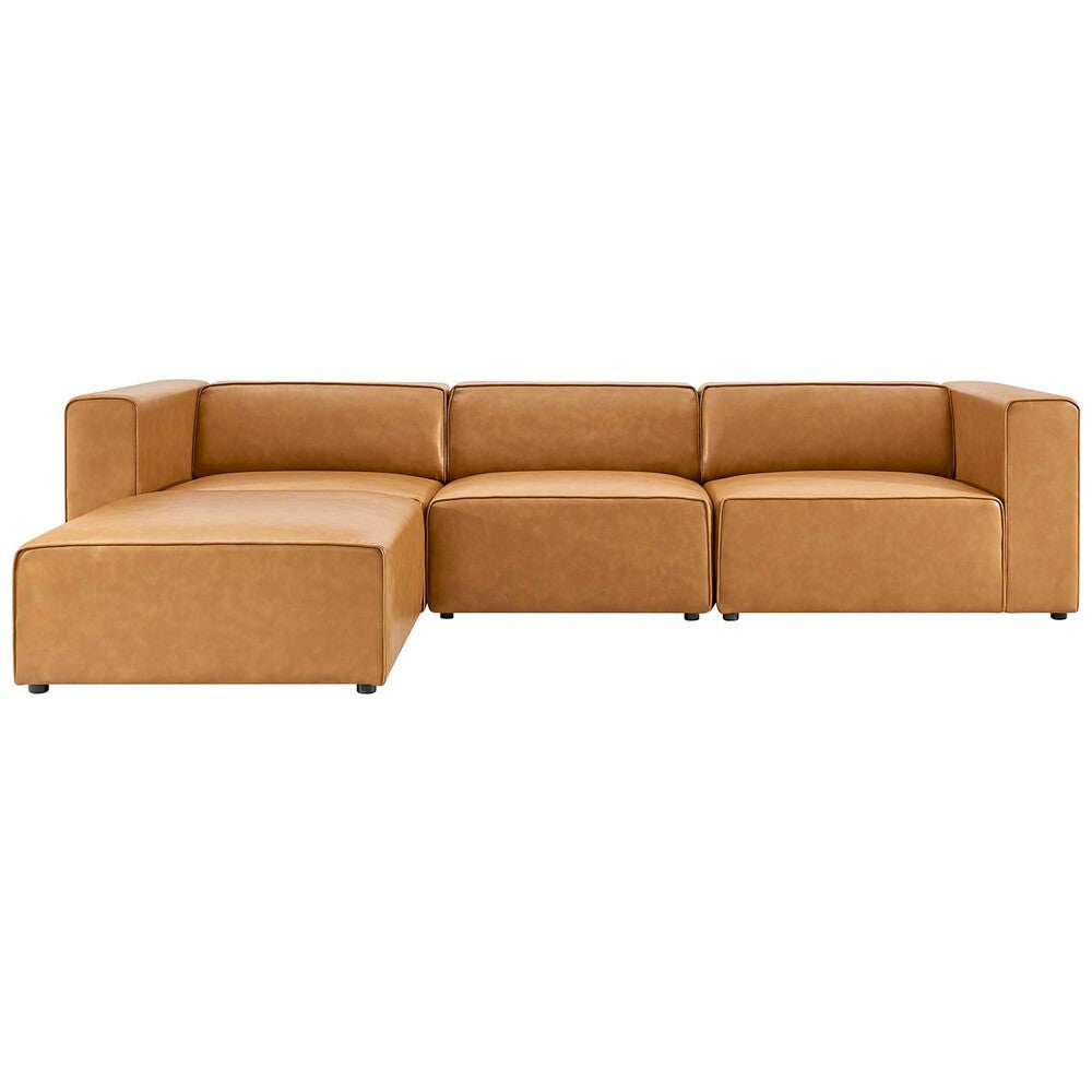 EEI-4790-TAN Mingle Vegan Leather Sofa and Ottoman Set by Modway