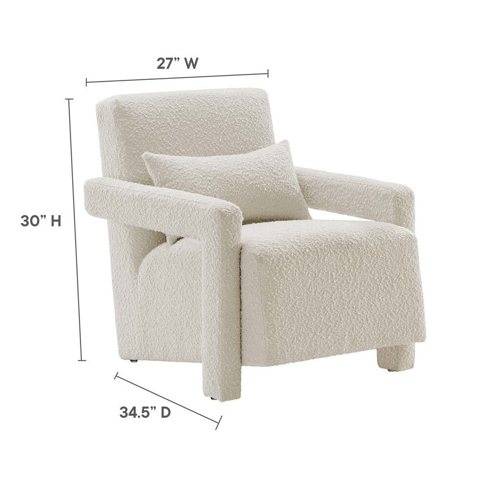 EEI-6475-IVO Mirage Boucle Upholstered Armchair by Modway