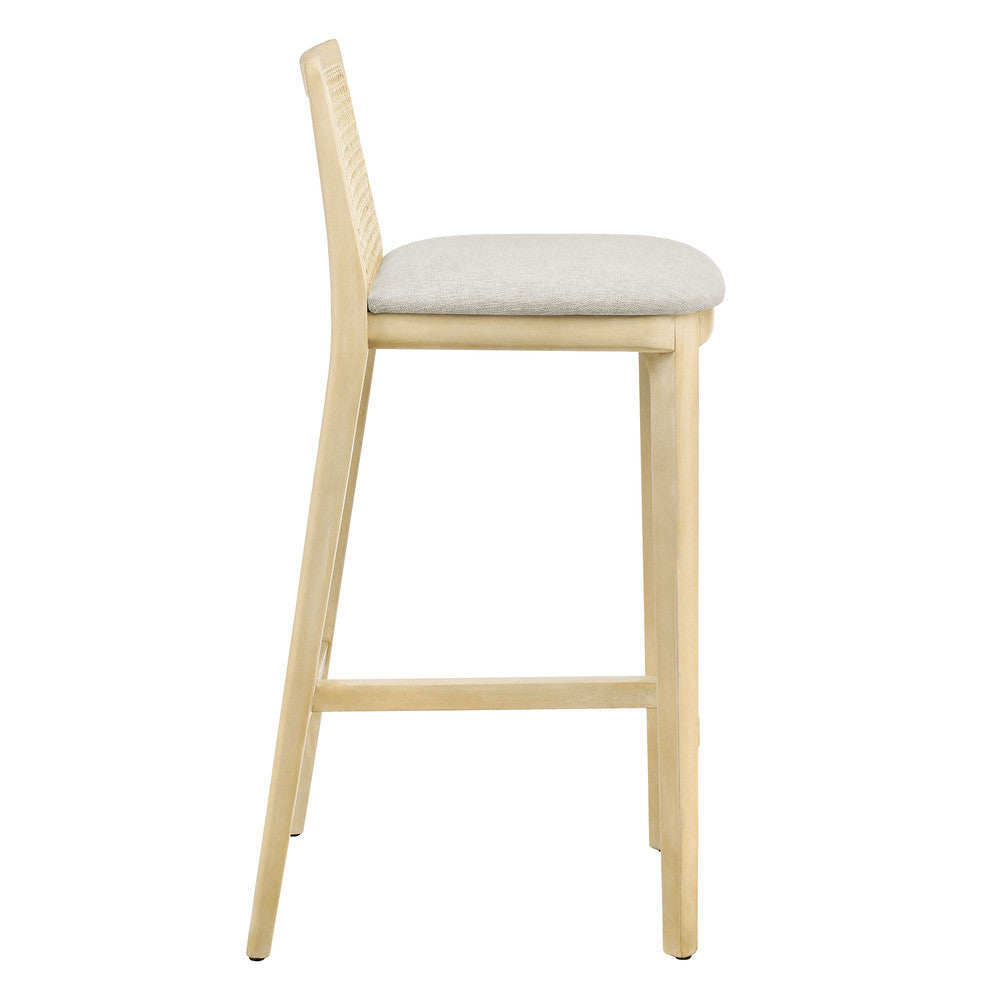 EEI-6846 Monarch Wood and Rattan Bar Stool by Modway