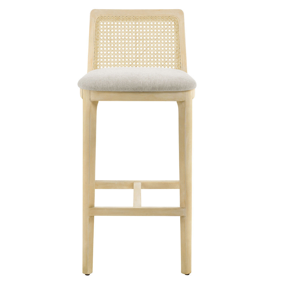 EEI-6846 Monarch Wood and Rattan Bar Stool by Modway