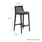 EEI-6846 Monarch Wood and Rattan Bar Stool by Modway